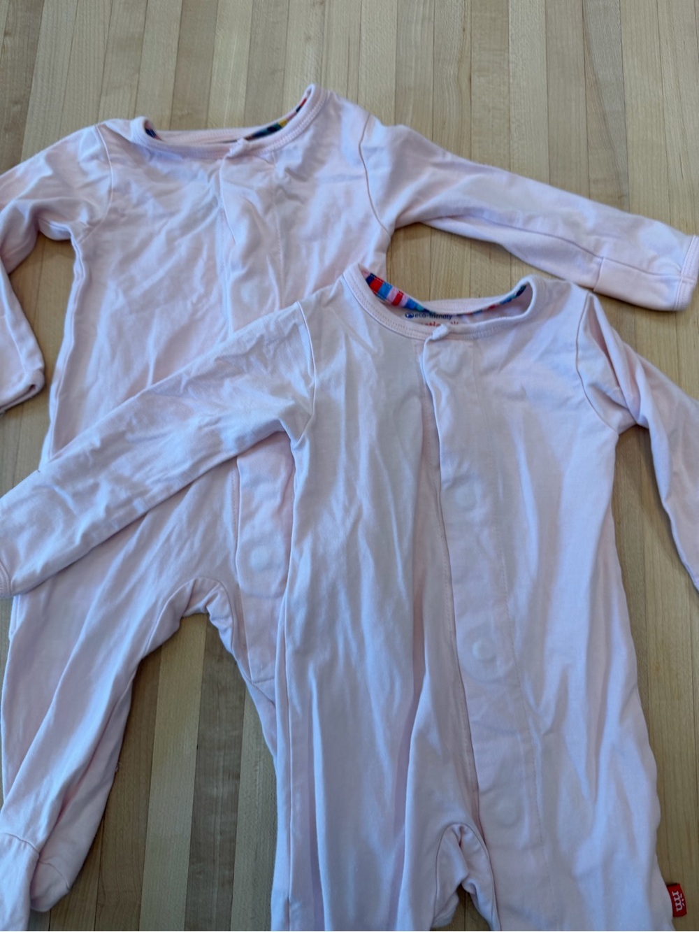 Magnetic Me Pale Pink Baby Footed One-Piece Set - Picture 2 of 3